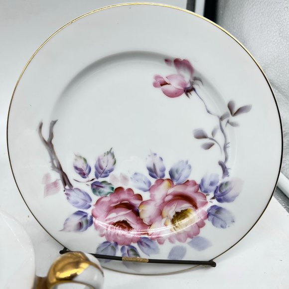 21 Pc Occupied Japan Tea Set Made 45-52 By Corona Large Floral Vintage Hand Pain - Picture 4 of 16